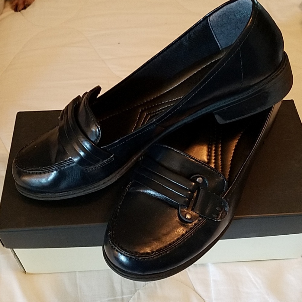 Navy loafers